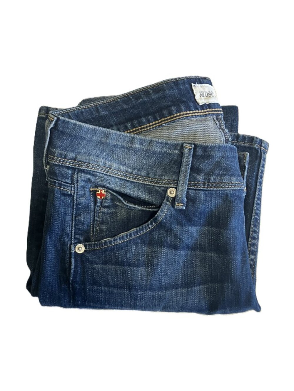 Hudson Jeans Women's Size 28 Stretchy Collin Skinny Crop Medium Wash Denim - Picture 5 of 7